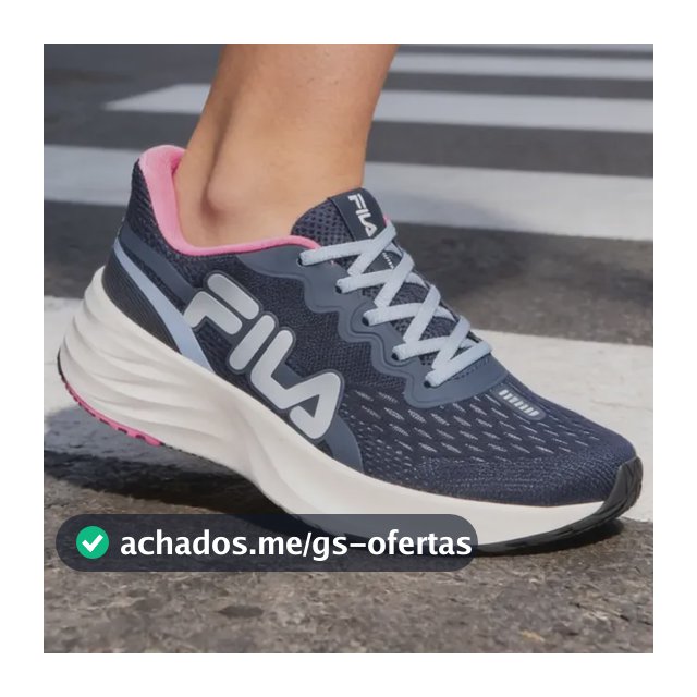 Tênis Fila Feminino Esportivo Racer Comet 2 Corrida Original Marinho/branco Liso 37