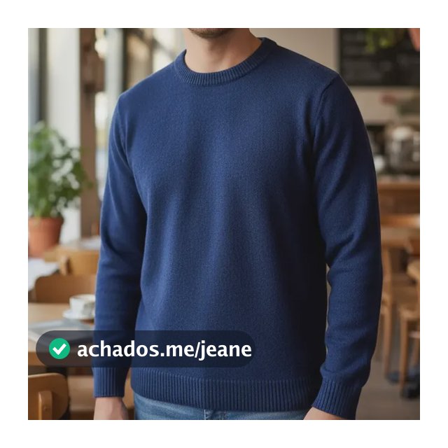Blusa Tricô Masculina Lã Suéter Gola Careca Cardigan Inverno