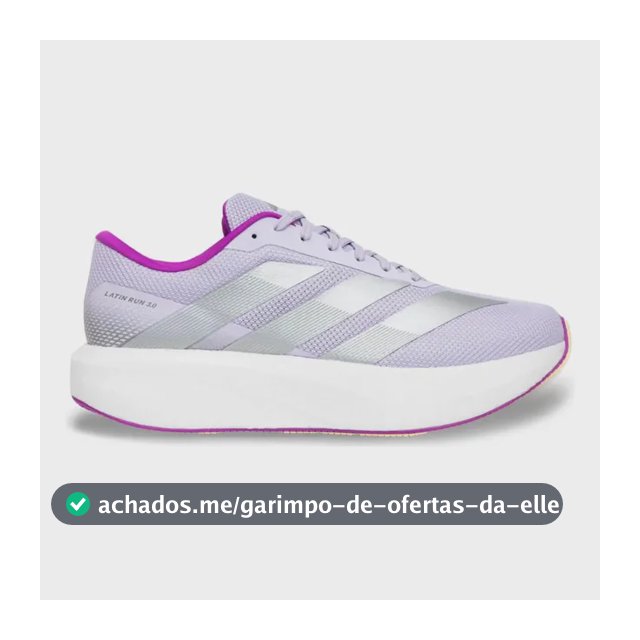 Tênis adidas Latin Run 3.0 Corrida Caminhada Treino Lilás 38 Br