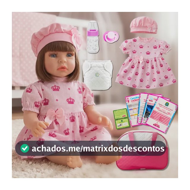 Boneca Bebê Reborn Realista Silicone Bolsa De Maternidade