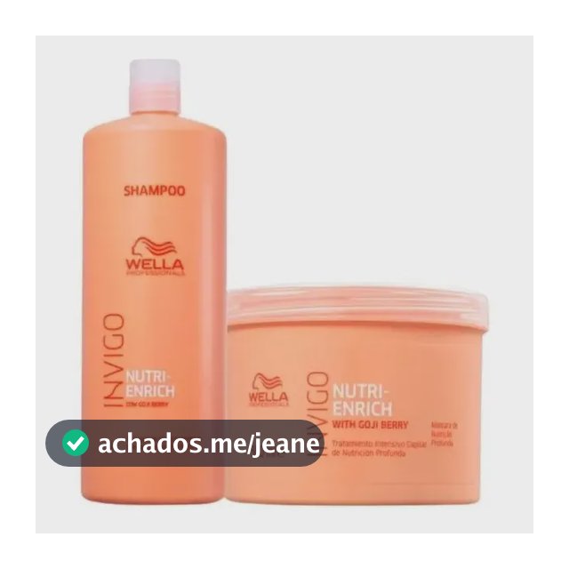 Wella Kit Nutri Enrich Shampoo 1l+ Masc 500ml