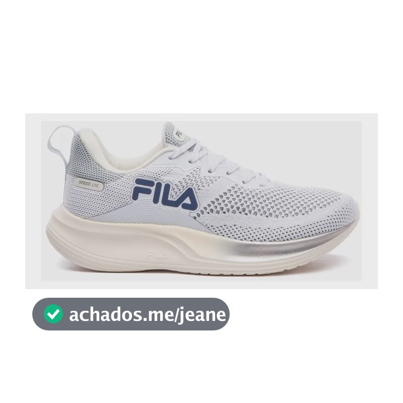 Tênis Fila Feminino Speed Lite W Branco E Prata Liso 35 Br