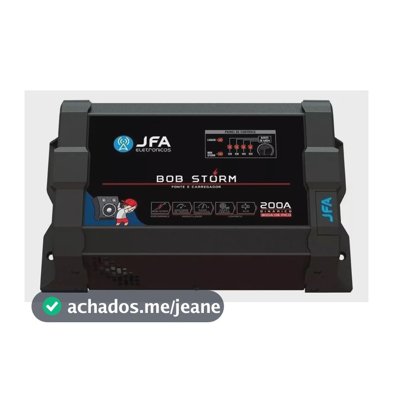 Fonte Automotiva Jfa Bob Storm 200a Bivolt Carregador Bob 200a Jfa
