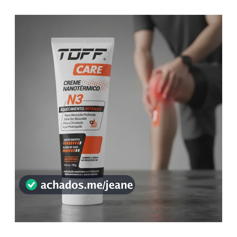 Creme Toff Dores Musculares Intensa N3 100g Fragrância TOFF N3 - Aquecimento Intenso Pomada massageadora Gel Care Alívio Dor