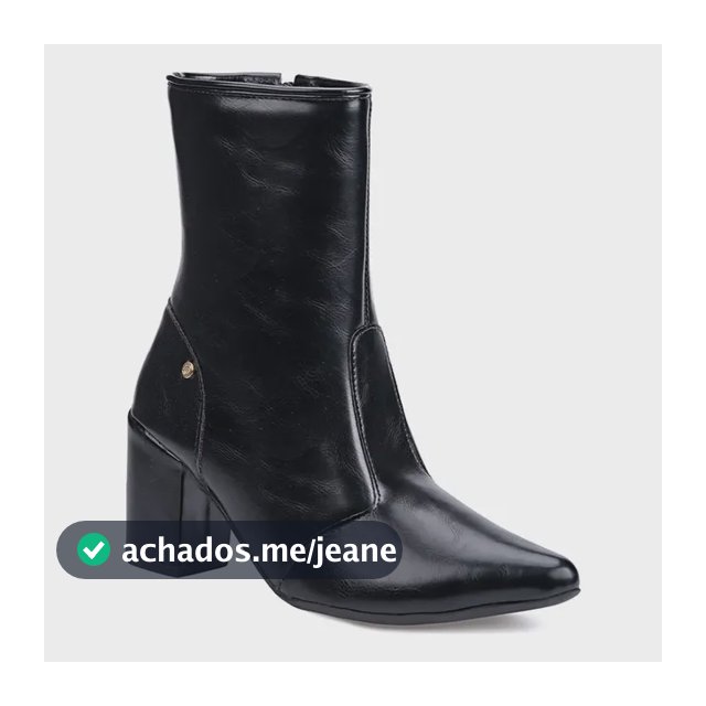 Bota Feminina Domidona Cano Médio Salto Bloco Confortável