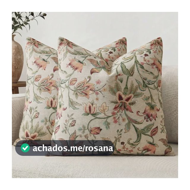 Capa Almofada Jacquard Floral Estilo Retrô Beige Jacquard Weave