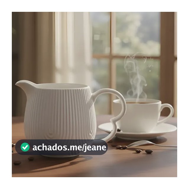 Leiteira Em Porcelana Para Café Mel Leite Mini Jarra 330 Ml Branco