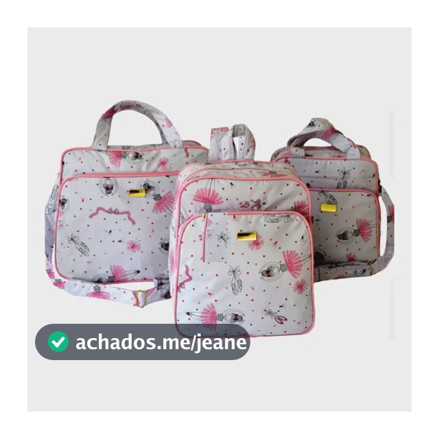 Kit Bolsa Maternidade Bebê Menino Ou Menina Enxoval 3 Pçs
