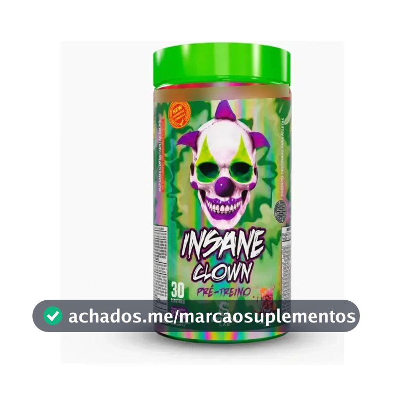 Pré Treino Insane Clown 210g Demons Lab Pra Energia E Foco Fruit Punch