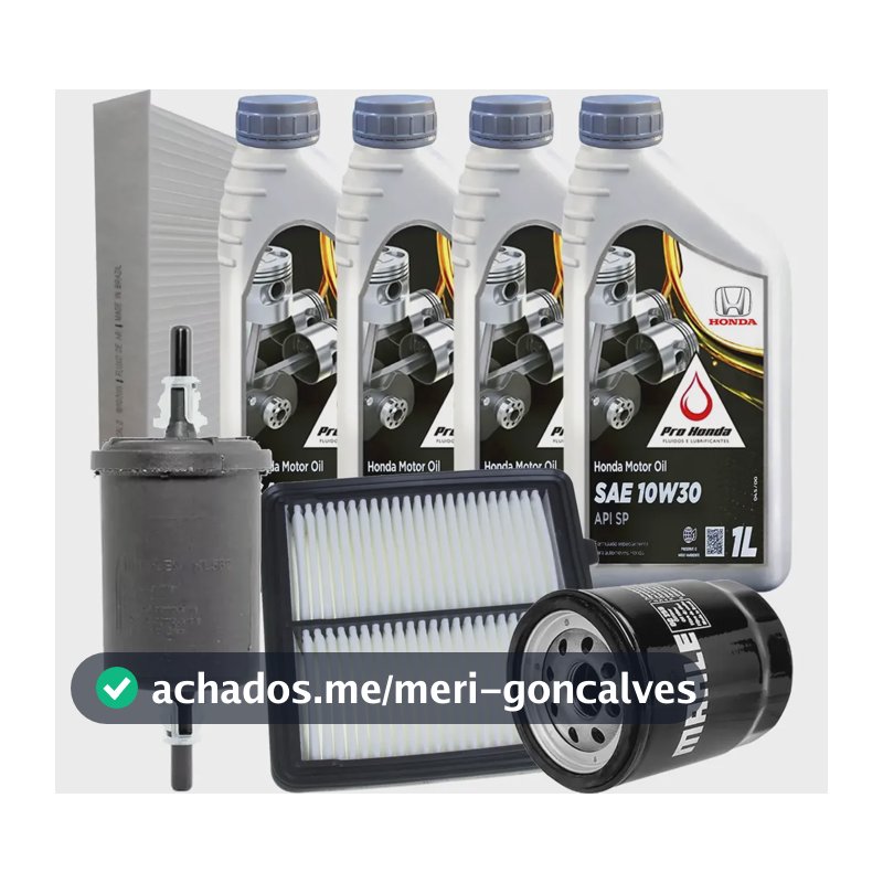 Kit Oleo Honda 10w30 Filtros Fit City 1.4 1.5 2009 A 2013