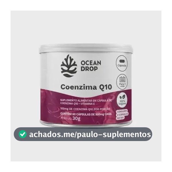 Coenzima Q10 Ocean DROP em cápsula Sem sabor de 60 un