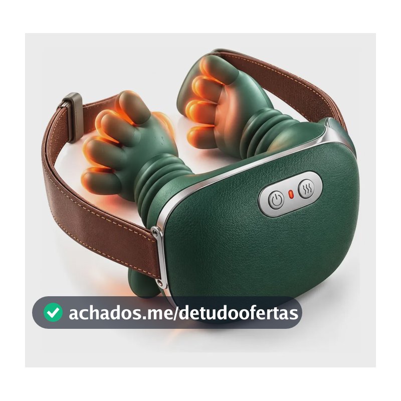 Massageador Pescoço Ombro Recarregável Maozinha Eletrico Vlx 127/220v Verde
