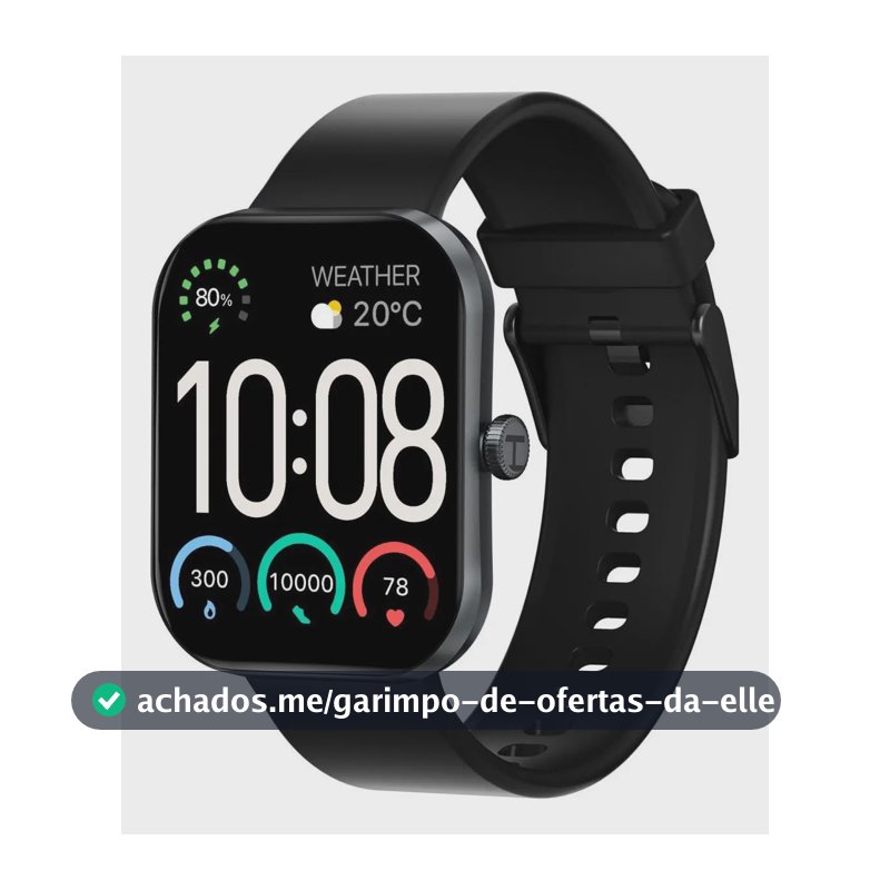 Relógio Digital S6 H A Y L O U Watch S6 Tela Hd 2.01 Preto