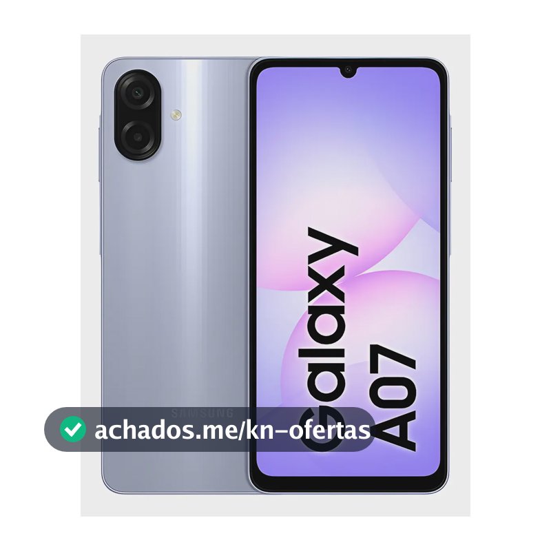 Celular Samsung Galaxy A07 128gb, 4gb, Câmera 50mp, Tela 6.7 , Proteção Ip54, Processador 6nm - Violeta