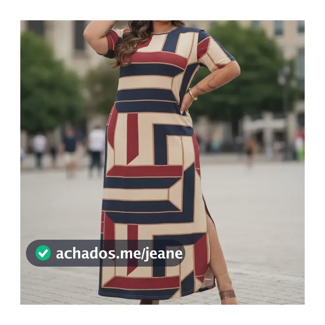 Vestido Longo Plus Size Feminino Casual Elegante Evangélico