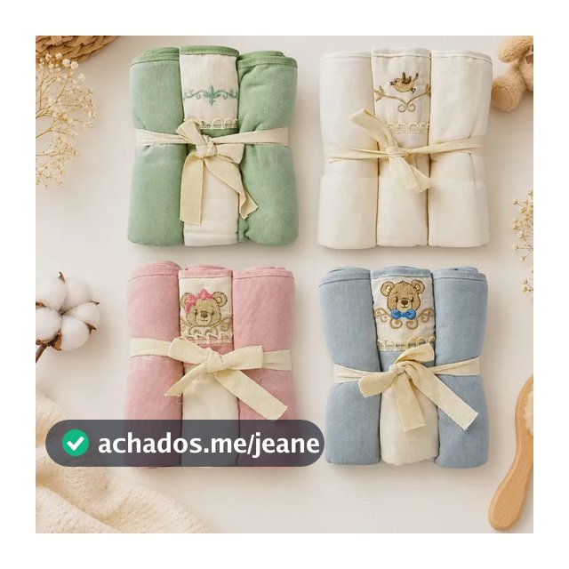Cueiro Flanelado Premium Grande Algodão Enxoval Bebê 3 Peças