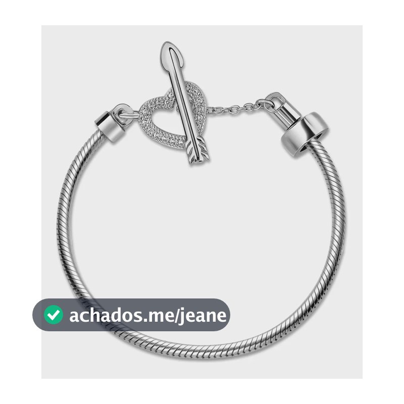 Pulseira Life Cupido Coração E Flecha Em Prata 925