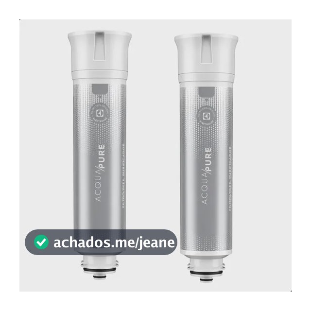 Kit 2 Refil De Água Acqua Pure Electrolux Pe12a Pe12b Pe12g PC01X, Cor Marrom-claro