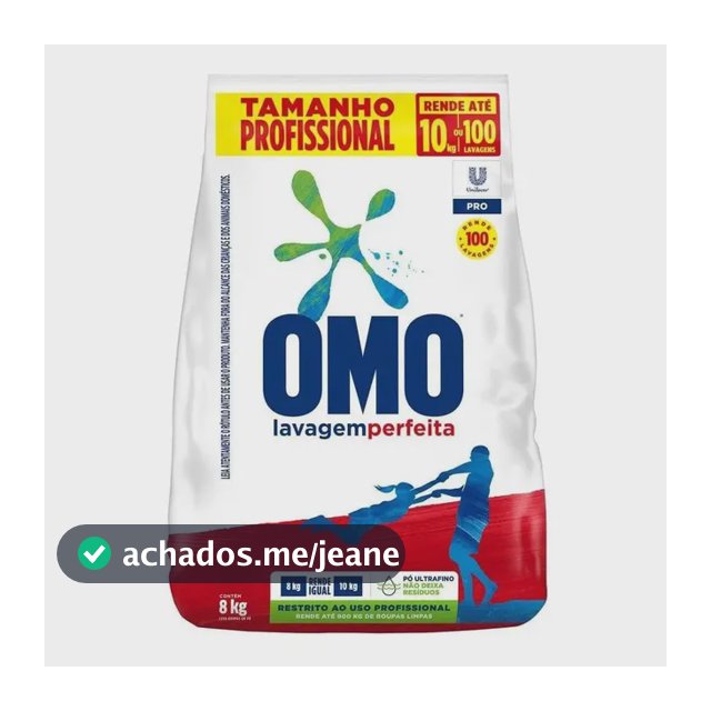 Lava Roupas Pó Omo Lavagem Perfeita Pro 8kg