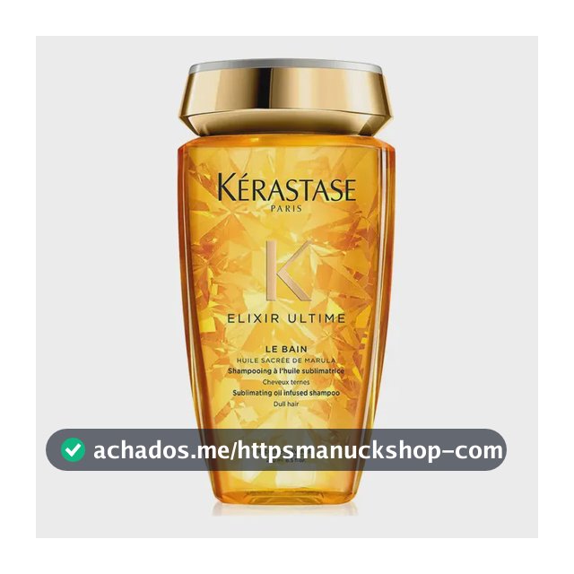 Shampoo de Nutrição com Óleo de Argan, Limpeza Profunda e Brilho Radiante e Maciez para Todos os Tipos de Cabelo, Elixir Ultime Le Bain, Kérastase 250ml