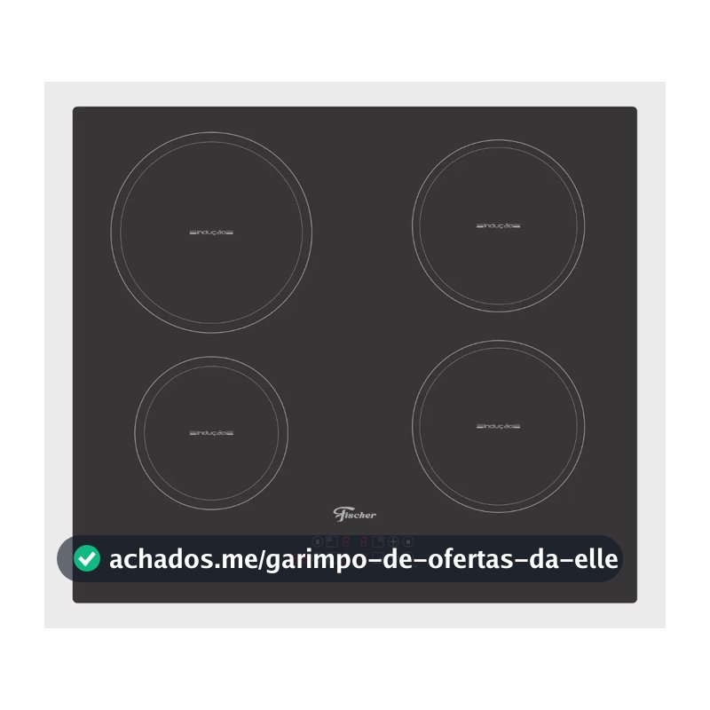Cooktop de Indução Fischer 4 Bocas Vitrocerâmica com Touch Screen 220V
