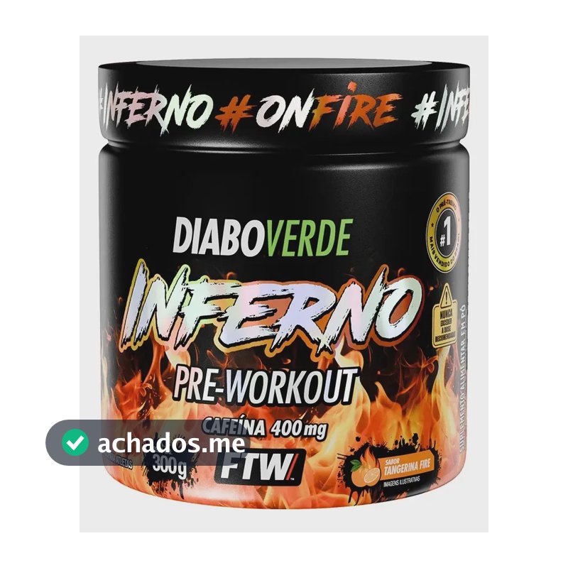Suplemento FTW Diabo Verde Diablo en pó sabor tangerina fire x 300g