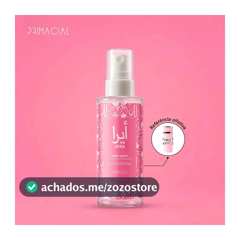 BODY SPLASH FEMININO ARABE AYRA 100ML - PRIMACIAL PERFUME FLORAL