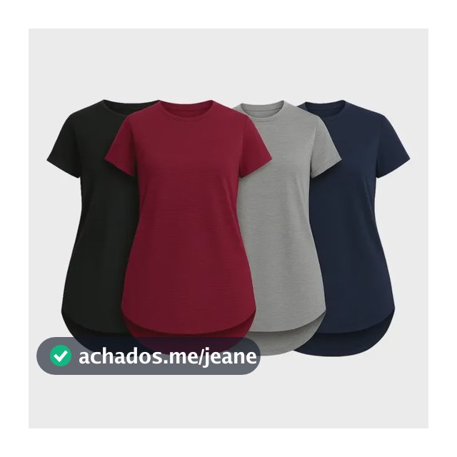 Kit 4 Camiseta Dry Fit Feminina Academia Fitness Tapa Bumbum