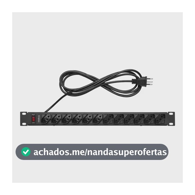 Protetor Eletrônico Com 12 Tomadas Para Rack Epr 212+ Preto Intelbras 110v/220v