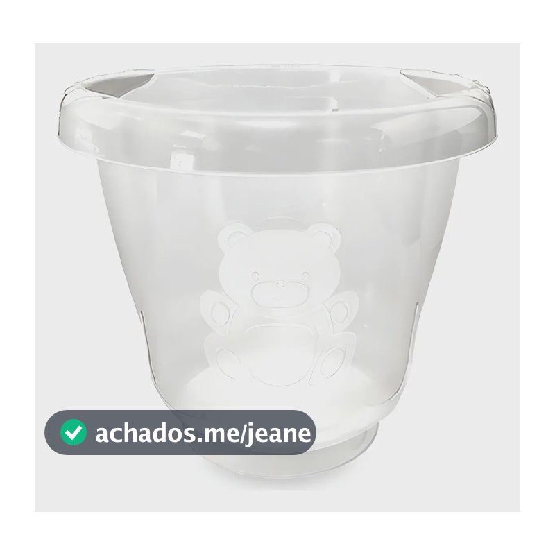 Banheira Ofurô Banho Bebê Tradicional 0-6m Recém-nascido Adoleta Transparente Branco