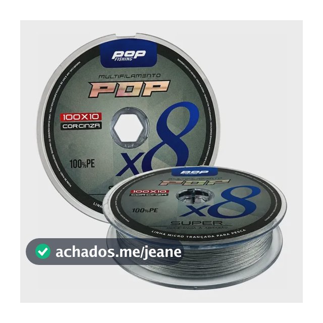 Linha Multifilamento 8x Maruri Cinza Pop Fishing 100m