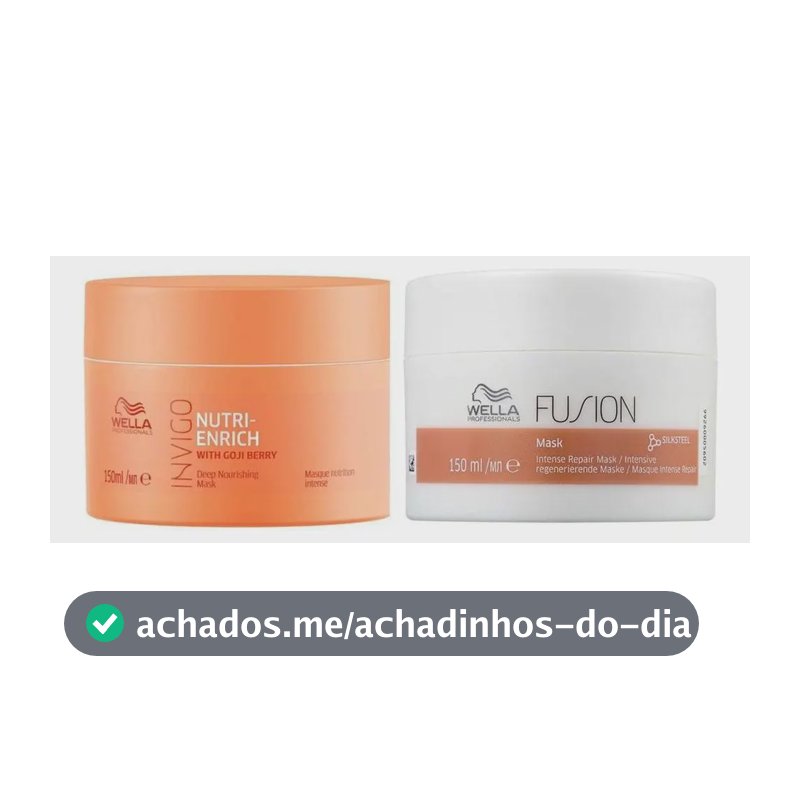Kit Máscaras Wella Fusion 150ml E Enrich 150ml