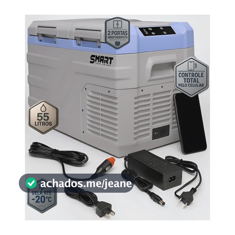 Geladeira Portátil 55 Litros Caminhão 12v 24v Mini Resfriar 55l 12v 24v 110v 220v