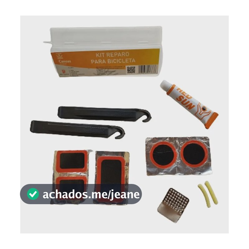 Kit Remendo Bicicleta Reparo + Espatula Troca De Pneu Bike