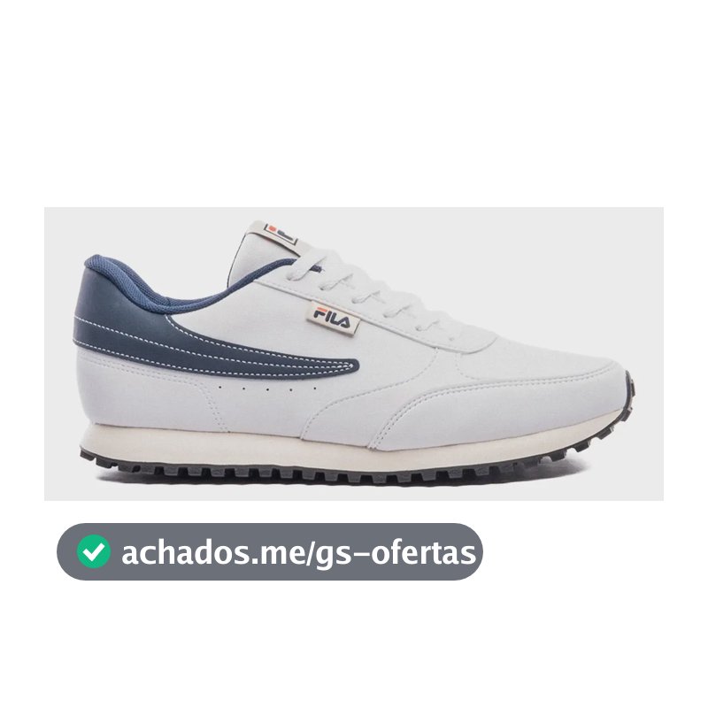 Tênis Fila Renno Classic Sl Masculino Leve Confortável Branco/marinho/vermelho Liso 43 Br