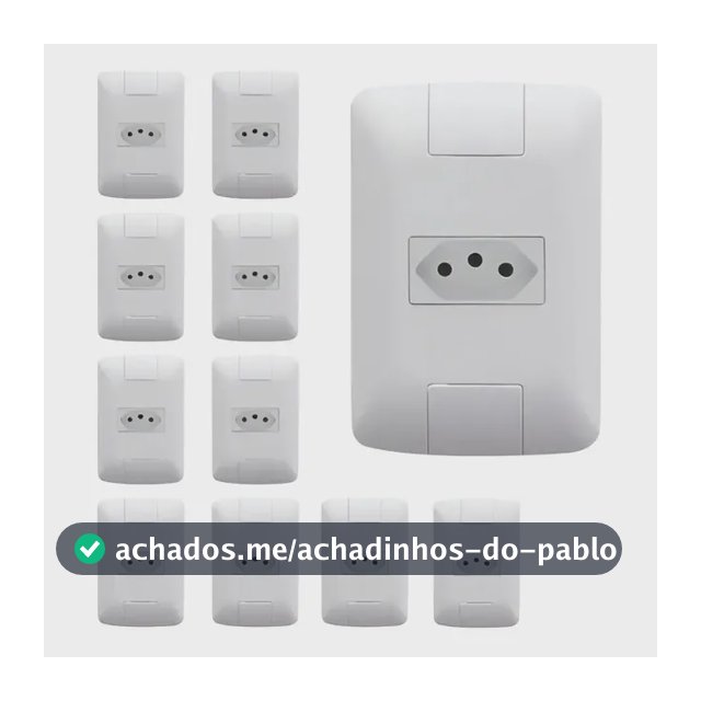 Kit 10 Conjunto 4x2 1 Tomada 2p+t 10a Tramontina Aria 250v Cor Branco