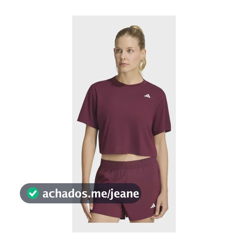 Camiseta adidas Feminina Kt1226 Borgonha Caveira Pp Lisa