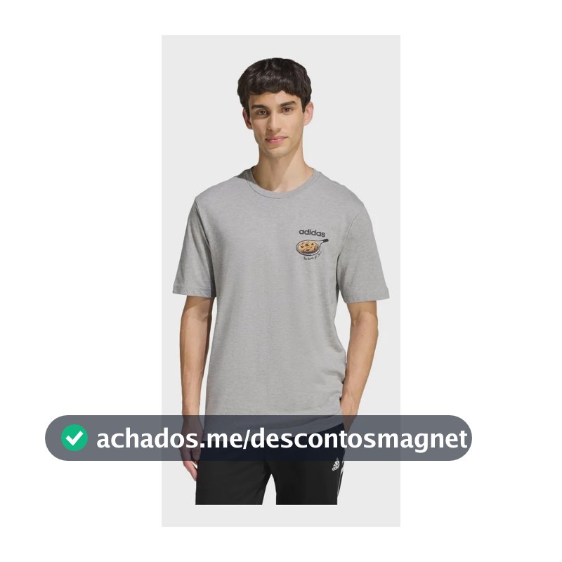 Camiseta Estampada Snack Cookie adidas Cinza M