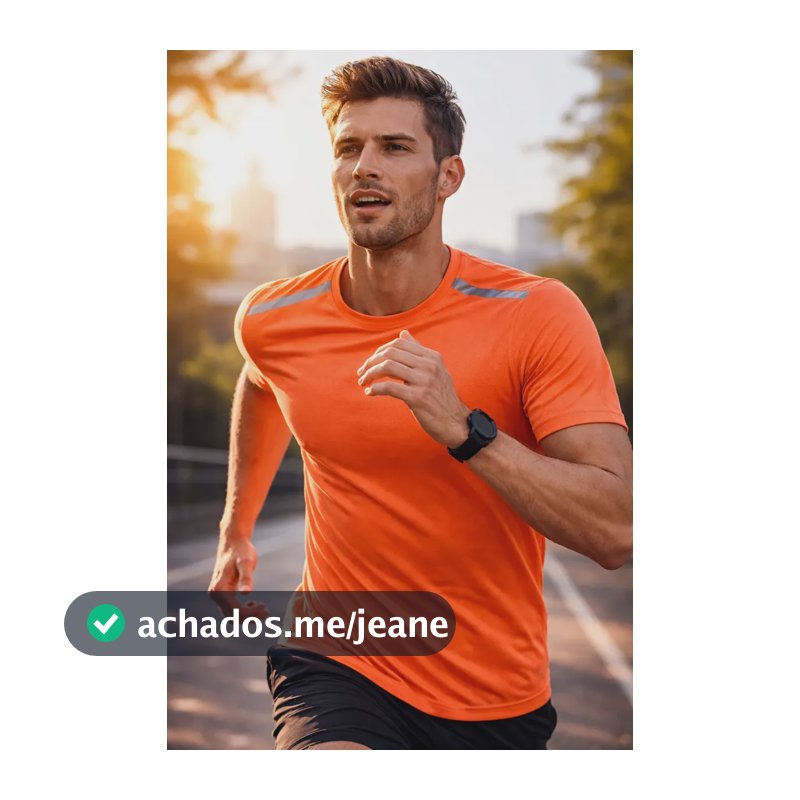 Camiseta Refletiva Térmica Camisas Reglan Dry Fit Sportline Laranja Fluor Refletivo M