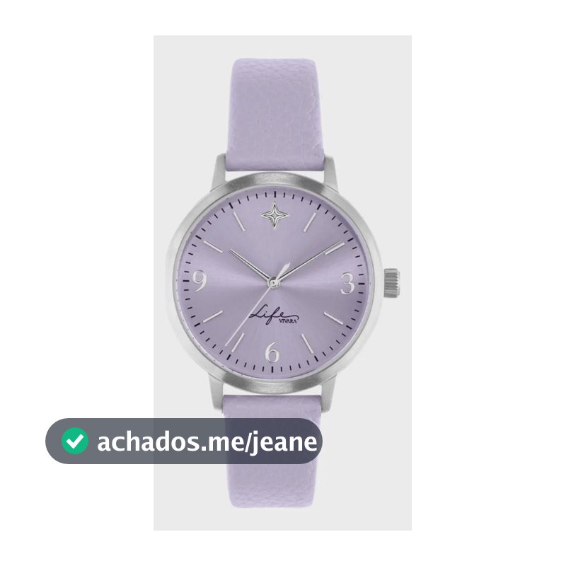Relógio Life Realizações Feminino Couro Lilas Lilás