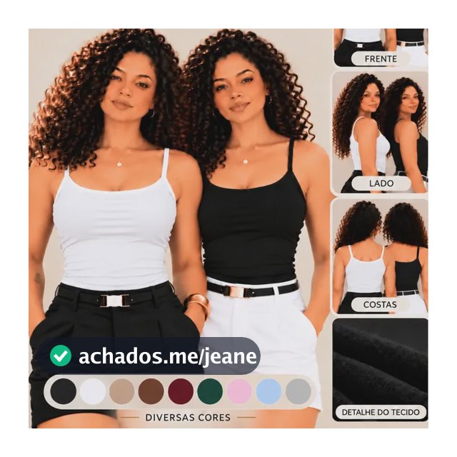 Kit 2 Blusa Regata Feminina Suplex Forro Duplo Básica Casual Preto+branco M
