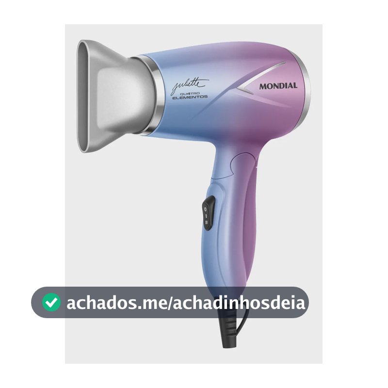 Secador de Cabelo By Juliette Mondial 1200W - SCT-JU-03