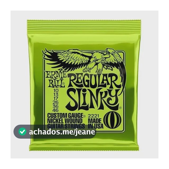 Encordoamento Guitarra Ernie Ball Regular Slinky 010 2221