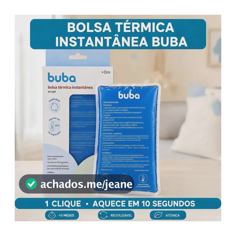Bolsa Térmica Instantânea Gel Buba Reutilizável Autoaquecíve