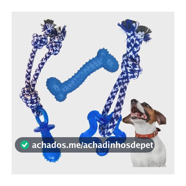 Kit Brinquedos Para Cachorro Pequenos Mordedor Corda Ossinho