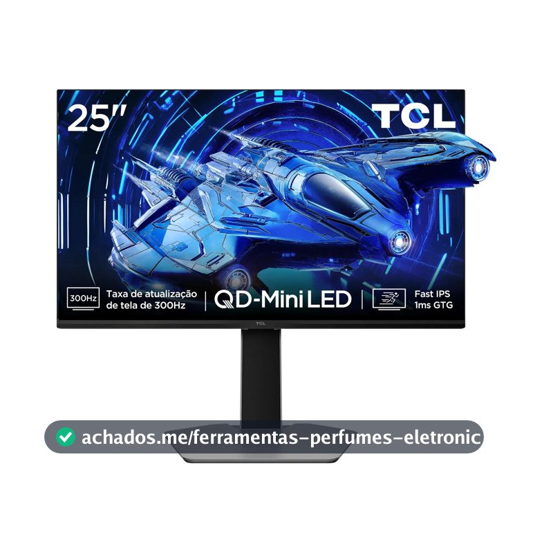 Monitor Gamer Tcl 25 Polegadas Qd-Mini Led Full Hd G64 300hz 1ms (Gtg) Freesync Hdr 600 Nits 25g64