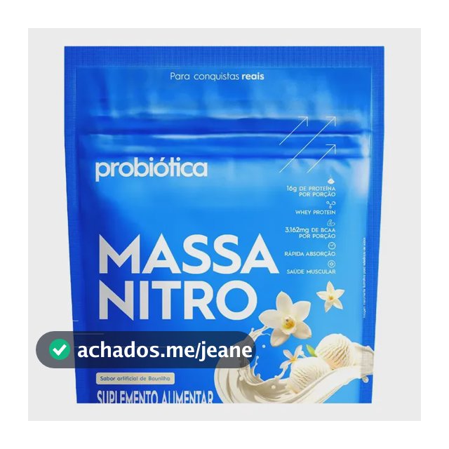 Hipercalórico Probiótica Massa Nitro Refil Sabor Baunilha De 2520g Suplemento Em Pó