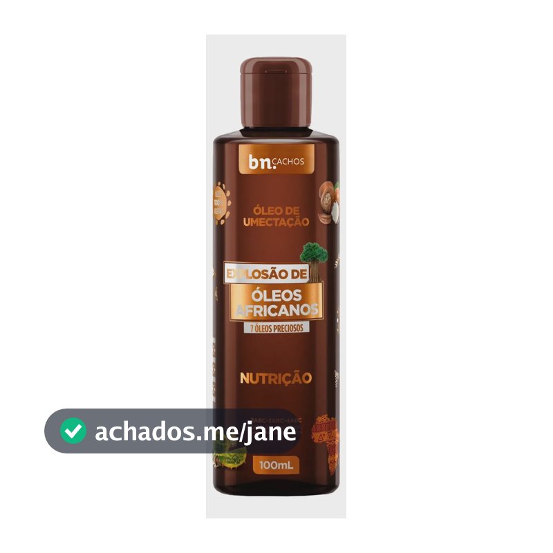 Óleo de Umectação Explosão de Óleos Africanos 100ml | bn.Cachos