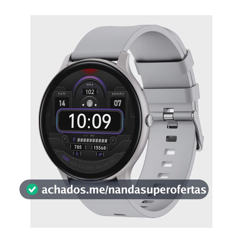Smartwatch Eowihor X27 45 mm para Android e iOS, com Tela de 1.95", À Prova D'Água IP68 e Pulseira Milanese Cinza