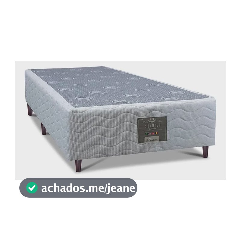 Base Box Para Colchão Solteiro Cama Inbox Moderne 26x88x188 - Branco